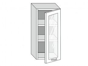 19.40.3 Шкаф настенный (h=913) на 400мм с 1-ой стекл. дверцей в Радужном - raduzhnyj.magazinmebel.ru | фото