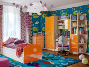 Детская комната Юниор-2 Оранжевый металлик в Радужном - raduzhnyj.magazinmebel.ru | фото