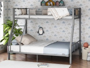 Двухъярусная кровать Гранада-1 140 Серая в Радужном - raduzhnyj.magazinmebel.ru | фото