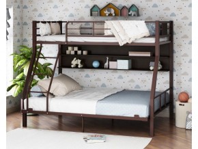 Двухъярусная кровать Гранада-1П 140 коричневый в Радужном - raduzhnyj.magazinmebel.ru | фото