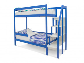 Двухъярусная кровать Svogen с бортиком синий в Радужном - raduzhnyj.magazinmebel.ru | фото