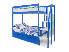 Двухъярусная кровать Svogen с ящиками синий в Радужном - raduzhnyj.magazinmebel.ru | фото