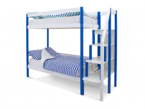 Двухъярусная кровать Svogen сине-белый в Радужном - raduzhnyj.magazinmebel.ru | фото