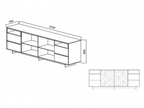 Комодино Moderno-2200 Ф2 в Радужном - raduzhnyj.magazinmebel.ru | фото - изображение 4