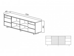 Комодино Moderno-2200 Ф4 в Радужном - raduzhnyj.magazinmebel.ru | фото - изображение 4