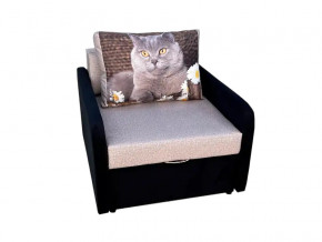 Кресло кровать Канзасик с подлокотниками кот с ромашками-2 в Радужном - raduzhnyj.magazinmebel.ru | фото - изображение 1