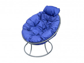 Кресло Папасан мини без ротанга синяя подушка в Радужном - raduzhnyj.magazinmebel.ru | фото - изображение 1