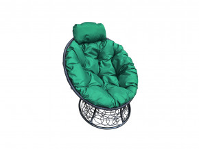 Кресло Папасан мини с ротангом зелёная подушка в Радужном - raduzhnyj.magazinmebel.ru | фото - изображение 1