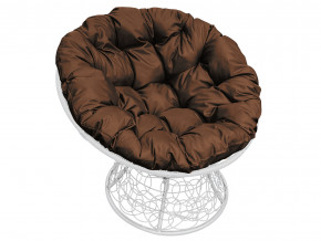 Кресло Папасан с ротангом коричневая подушка в Радужном - raduzhnyj.magazinmebel.ru | фото