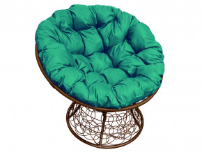 Кресло Папасан с ротангом зелёная подушка в Радужном - raduzhnyj.magazinmebel.ru | фото