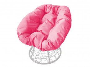 Кресло Пончик с ротангом розовая подушка в Радужном - raduzhnyj.magazinmebel.ru | фото