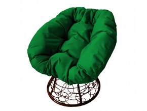 Кресло Пончик с ротангом зелёная подушка в Радужном - raduzhnyj.magazinmebel.ru | фото