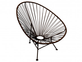 Кресло Ракушка с ротангом коричневый в Радужном - raduzhnyj.magazinmebel.ru | фото - изображение 1