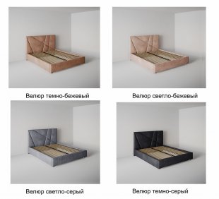Кровать Геометрия 1.4 м с подъемным механизмом в Радужном - raduzhnyj.magazinmebel.ru | фото - изображение 2