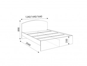 Кровать 1200R Осло модуль М08 с настилами Лайт Кашемир в Радужном - raduzhnyj.magazinmebel.ru | фото - изображение 2