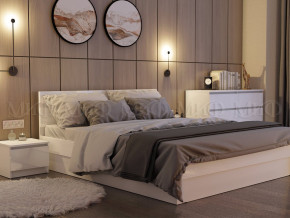 Кровать 1400 Челси Белый глянец в Радужном - raduzhnyj.magazinmebel.ru | фото - изображение 2