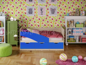 Кровать Бабочки 1600 Синий в Радужном - raduzhnyj.magazinmebel.ru | фото