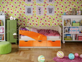 Кровать Бабочки 1800 Оранжевый металлик в Радужном - raduzhnyj.magazinmebel.ru | фото