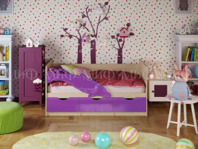 Кровать Дельфин-1 1800 Фиолетовый металлик в Радужном - raduzhnyj.magazinmebel.ru | фото