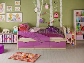 Кровать Дельфин 1600 Фиолетовый металлик в Радужном - raduzhnyj.magazinmebel.ru | фото