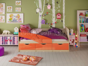 Кровать Дельфин 1600 Оранжевый металлик в Радужном - raduzhnyj.magazinmebel.ru | фото