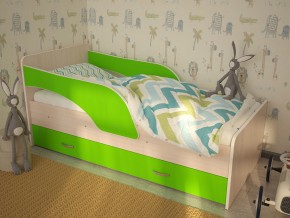 Кровать детская Максимка млечный дуб-лайм в Радужном - raduzhnyj.magazinmebel.ru | фото