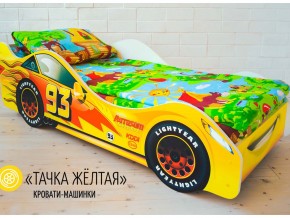 Кровать детская машина Тачка Желтая в Радужном - raduzhnyj.magazinmebel.ru | фото