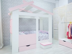 Кровать детская Теремок без ящика розовая в Радужном - raduzhnyj.magazinmebel.ru | фото - изображение 2