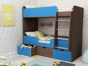 Кровать двухъярусная Малыш двойняшка бодега-голубой в Радужном - raduzhnyj.magazinmebel.ru | фото