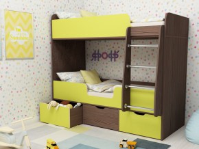 Кровать двухъярусная Малыш двойняшка бодега-лайм в Радужном - raduzhnyj.magazinmebel.ru | фото