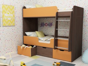 Кровать двухъярусная Малыш двойняшка бодега-оранжевый в Радужном - raduzhnyj.magazinmebel.ru | фото - изображение 1