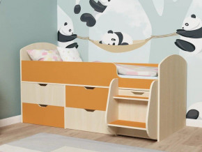 Кровать Малыш-7 Дуб-Оранжевый в Радужном - raduzhnyj.magazinmebel.ru | фото - изображение 1
