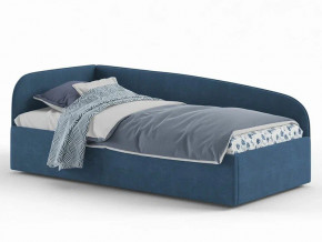 Кровать мягкая Денди на латах рогожка синяя в Радужном - raduzhnyj.magazinmebel.ru | фото