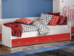 Кровать с ящиками Вега Алфавит Красный в Радужном - raduzhnyj.magazinmebel.ru | фото