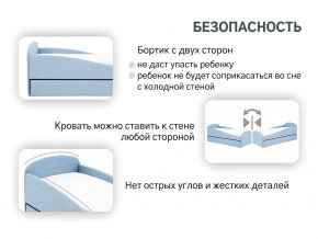 Кровать с ящиком Letmo небесный (рогожка) в Радужном - raduzhnyj.magazinmebel.ru | фото - изображение 15