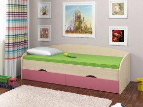 Кровать Соня 2 дуб молочный-розовый в Радужном - raduzhnyj.magazinmebel.ru | фото