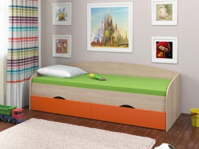 Кровать Соня 2 сонома-оранжевый в Радужном - raduzhnyj.magazinmebel.ru | фото