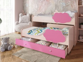 Кровать Соник с ящиком млечный дуб-розовый в Радужном - raduzhnyj.magazinmebel.ru | фото