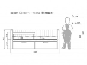 Кровать-тахта мягкая Svogen с ящиками и бортиком бежево-белый в Радужном - raduzhnyj.magazinmebel.ru | фото - изображение 2