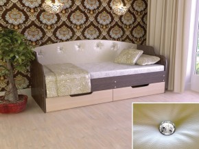 Кровать Юниор Тип 2 Венге/дуб молочный 800х1600 в Радужном - raduzhnyj.magazinmebel.ru | фото