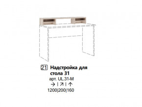 Надстройка для стола 31 (Полка) в Радужном - raduzhnyj.magazinmebel.ru | фото