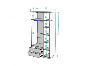 Шкаф Malta light H298 с антресолью HA3 Белый в Радужном - raduzhnyj.magazinmebel.ru | фото - изображение 2