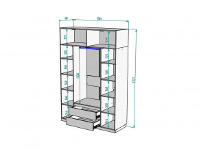 Шкаф Malta light H302 с антресолью HA4 Белый в Радужном - raduzhnyj.magazinmebel.ru | фото - изображение 2