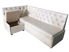 Угловой диван Призма со стяжками белый со спальным местом в Радужном - raduzhnyj.magazinmebel.ru | фото - изображение 2