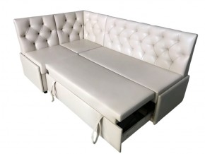Угловой диван Призма со стяжками белый со спальным местом в Радужном - raduzhnyj.magazinmebel.ru | фото - изображение 3